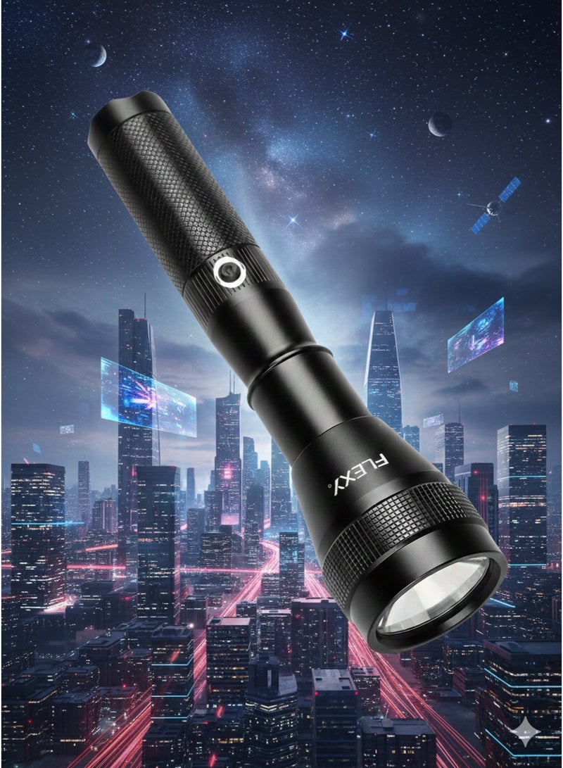 Flexy RANGER R.1 F42 Rechargeable Laser LED Zoomable Flashlight 20W 1000 Lumens 1000m Range Type-C 8000mAh Aerospace Aluminium 4-Year Warranty - Image 2